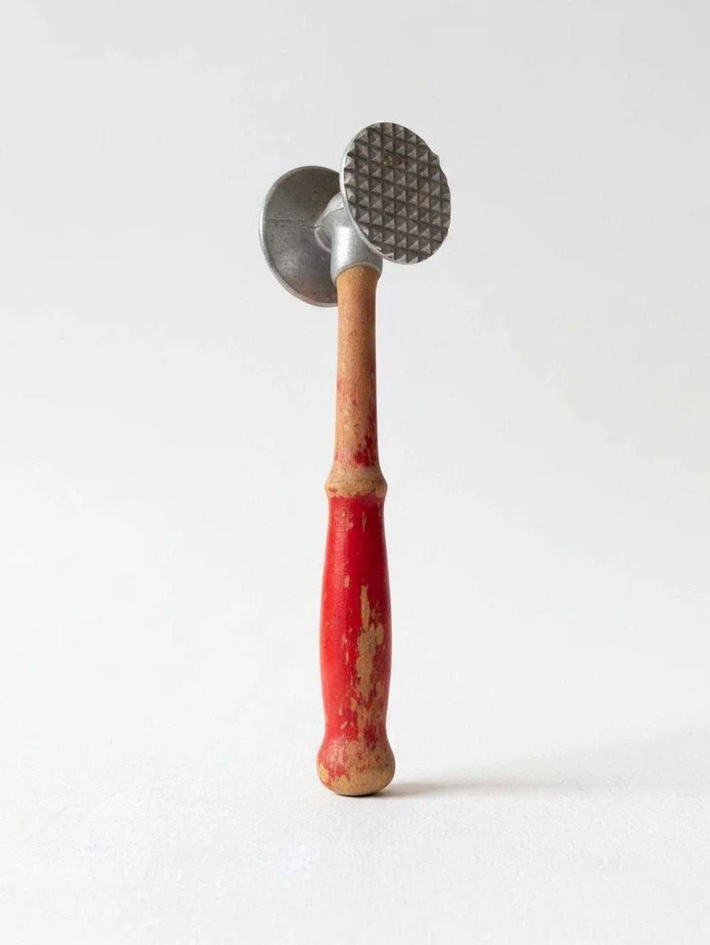Aluminum Mallet retro utensil, red handle, midcentury style decor